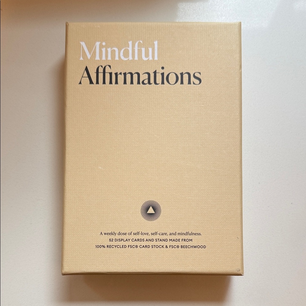 Mindful Affirmations Card Set with Wooden stand